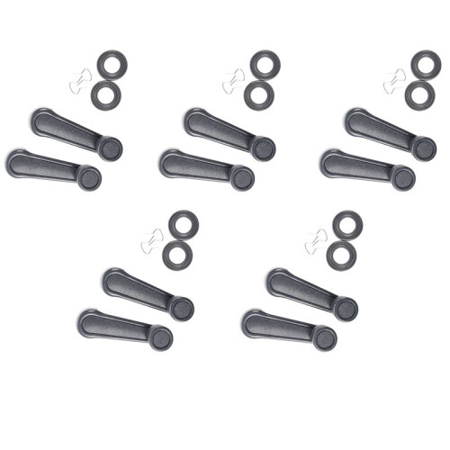 10 Pcs Gray Plastic Universal Car Window Winder Cranks Handle Lever 1