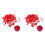 2X 3D Crystal Puzzle - Red- 1