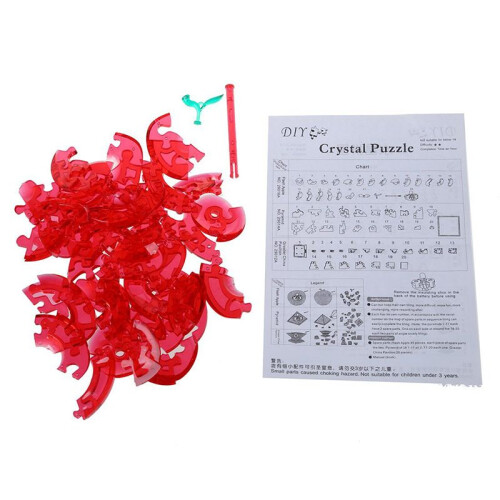 2X 3D Crystal Puzzle - Red- 2