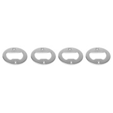 250 Set Bottle Opener Insert,Stainless Steel Round DIY Bottle Opener Hardware Kit Hardware Parts Supply with Screws