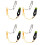 4 Peças Power Grip   Release, 17 Polegadas Downrigger Release Stacker Clipe Líder de Pesca com Clipes de Snap Longline 1