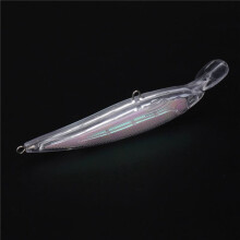 20Pcs Transparent Baits Blank Hard Baits 3D Unpainted Fishing Lure Bodies Minnow Wobblers