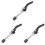 3X Black Bicycle Quick Release  Post Clamp Binder 6 x 55mm Rod 1