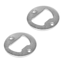 200 Set Bottle Opener Insert,Stainless Steel Round DIY Bottle Opener Hardware Kit Hardware Parts Supply with Screws