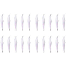 20Pcs Transparent Baits Blank Hard Baits 3D Unpainted Fishing Lure Bodies Minnow Wobblers