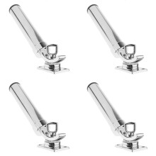 4X Boat Fishing Rod Holder Adjustable Fishing Rod Holder Boat Rod Holder Silver