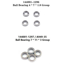 Juego de Rodamientos de Bolas de 60 Piezas para 144001 144002 144010 124016 124017 124018 124019 RC Car Repuestos Accesorios