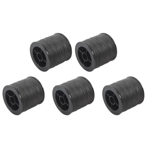 5Stück 500M 50Lb Bunte 4 Stränge Multifilament Pe Braid Angelschnur (Schwarz)
