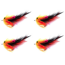 4pcs/Bag New Trout Steelhead Salmon Pike Streamer Fly for Fly Fishing Flies Size 4 Hook
