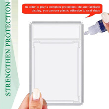 30 Pcs Trading Cards Protector Case Acrylic Clear Graded Card Holders with Label Position Hard Card Sleeves