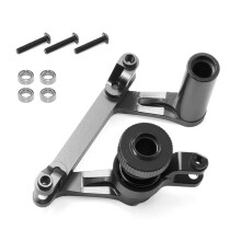 Kit de Atualização de Direção de Carro RC para 1/10 E-Maxx/T-Maxx RC Car Upgrade Parts Preto
