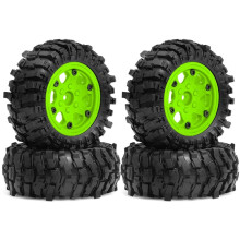 4 St 88 mm 1,9 Tums Beadlock-Fälgar och Mjuka Gummidäck för 1/10 RC Crawler-Bil Axial SCX10 Pro Capra TRX4,D