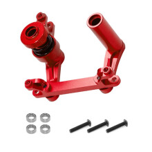 Kit de Direction de Mise à Niveau de Voiture RC pour 1/10 E-Maxx/T-Maxx Pièces de Mise à Niveau de Voiture RC Rouge