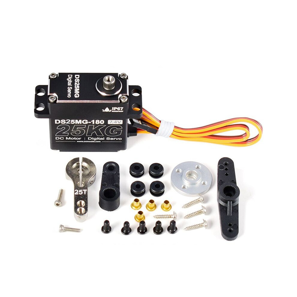 25Kg Servo Motor Waterproof Digital Servo High Torque Metal Gear Servo For Rc Car Robot Mechanical Arms,180 Degrees 4712804145233