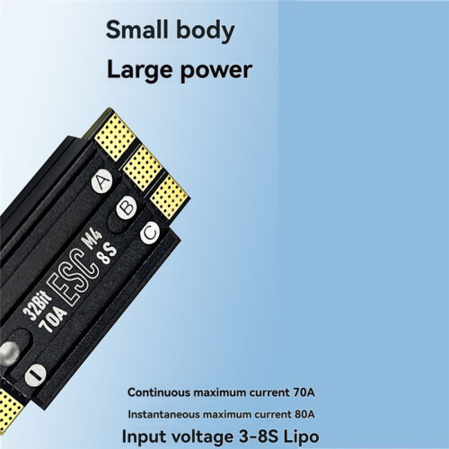 48K AM32 3-8S 70A ESC for FPV Racing Drones, Single Electronic Speed Controller, Enhanced Flight Stability 1