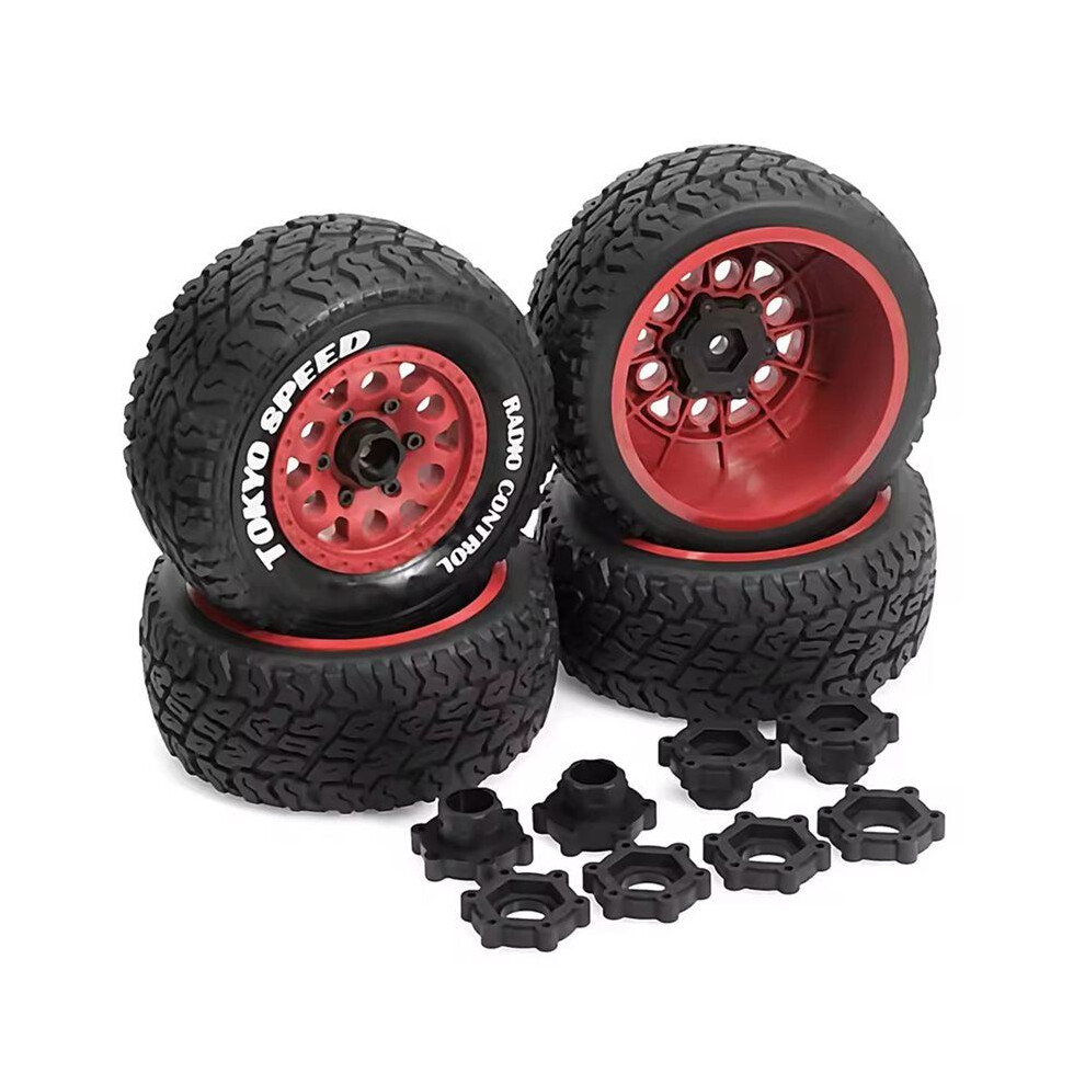 Desert Short Course Truck Tire 110Mm With Multi-Size Wheel Hex For Various Rc Cars Red 6032309171567