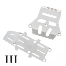 RC Car Upgrade Front and Rear Stainless Steel Guard Plates Kit for 1/10 Hornet Wasp EVO 58742 RC Car Accessories