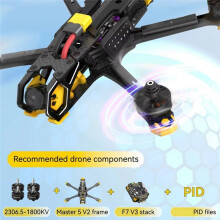 1PCS 2306.5 1800KV Brushless Motor Support 6S Lipo for RC FPV 5inch Drone Master5 V2 Racing Freestyle Quadcopter