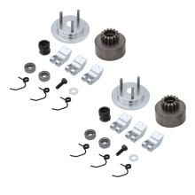 2X RC Clutch Bell 14T Gear Bearing Clutch Shoes Springs Cone&Engine Nut Flywheel Assembly for HPI HSP