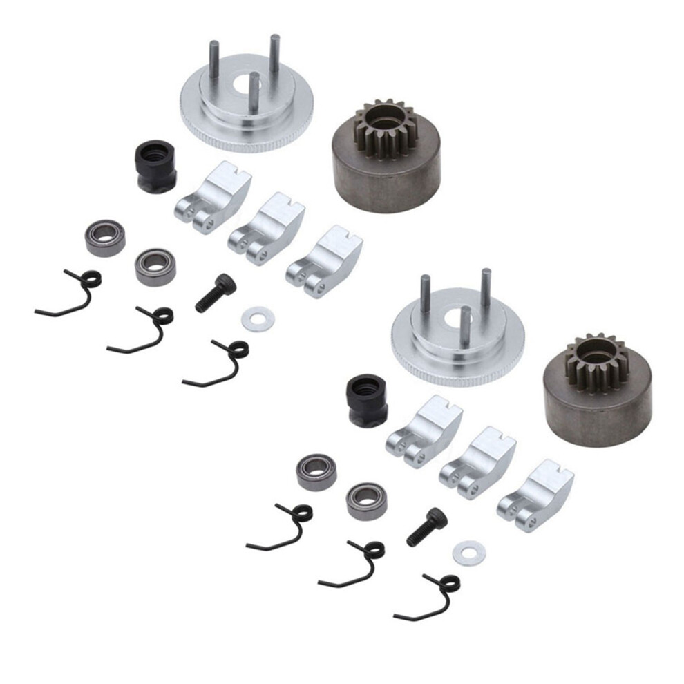 2X Rc Clutch Bell 14T Gear Bearing Clutch Shoes Springs Cone&Engine Nut Flywheel Assembly For Hpi Hsp 4711022226243