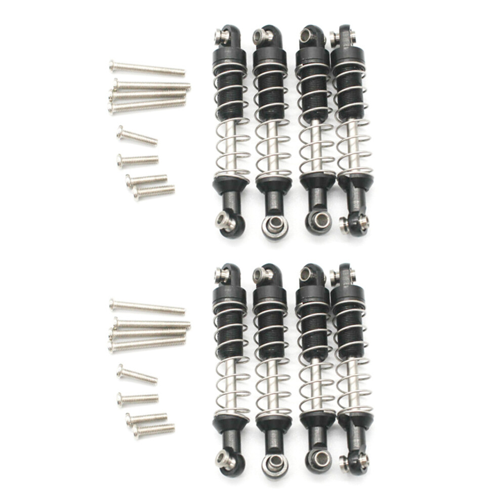 8 Pcs Metal Damper For Wpl C14 C24 C34 Mn D90 D91 D96 D99 D99s Mn90 Mn99s Rc Car Upgrade Parts, Black 4712320729955