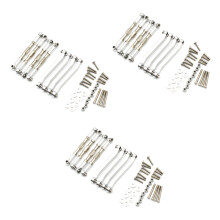 24x Metal Chassis Pull Rods Link Suspension Tie Rod for MN D90 D91 D96 D99 D99S MN90 MN99S Silver