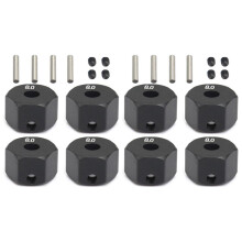 Série 8 Roues Hexagonales 12 mm pour Pièces Automobiles SCX10 Traxxax Trx4 MST RC pour Voies Axiales 1/10 RC,8 mm