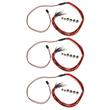 18Pcs 6 LED Light Kit 2 White 2 Red 2 for 1/10 1/8 HSP SCX10 D90 HPI RC Car