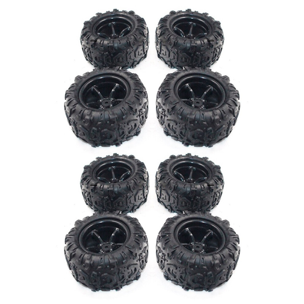 8Pcs Px 9300-21 Rubber Tire Rc Racing Car Tires 9300&9302 1/18 Scale Road Wheel Rim Fit For Rc Car Black 4711181653478