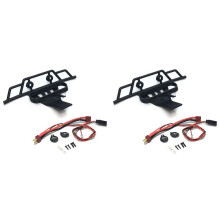 2X Front Bumper with LED Light for 144001 144010 124007 124017 124019 RC Car Upgrades Decoration Parts