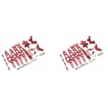 2X Metal Suspension Arm Steering Block Set for MJX Go 16207 16208 16209 16210 H16 1/16 RC Car Upgrade Parts Kit,1