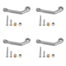 4X for WPL B1 B14 B24 C14 C24 B16 B26 B36 Q60 Q63 Q64 Q65 RC Car Spare Parts Metal Servo Pull Rod,Grey