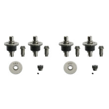 4x Metalen Differentieel en Gear Set voor SCY 16101 16102 16103 16201 Pro 1/16 Borstelloze RC Auto Upgrades Onderdelen Accessoires
