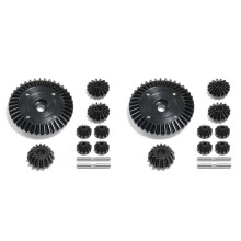 2X XV02 TT02 TT02B Conjunto Completo de Engrenagem Diferencial em Aço Calibre 45 + Conjunto de Engrenagem Principal Engrenagem de Aço (C)