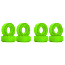 8 Peças 1,9 Polegada Rodas de Pneu de Borracha de Silicone Inserir Espuma para 1/10 RC Crawler Car TRX4 Axial SCX10 Pro/Capra TF2/GEN8/MST Verde
