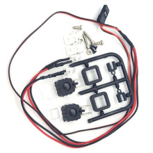 1Set RC Car Roof Light Luggage Rack LED Spotlight Kit for SCX24 1/24 1/12 1/16 RC Car Accessories Square