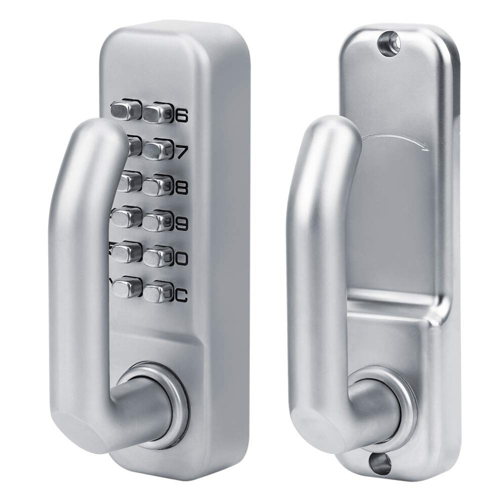Keyless Mechanical Door Lock With Weatherproof Zinc Alloy, Easy Code Reset For Office And Outdoor Gate 9771547829768