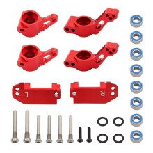 RC Auto Voorkant C Stoel Voorste Stuurbeker Achteras Zitset voor 1/10 Slash 2WD RC Auto Upgrade Onderdelen Rood