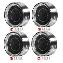 4Pcs/Set 1.9 Inch Metal Retro Mirror Wheel Hub for SCX10 -4 RC Car Modification Accessories Universal Black A
