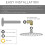 Brushed Gold Solid Brass Shower Head Adapter, 90 Adjustable Shower Arm Extension, Leak Fit 4