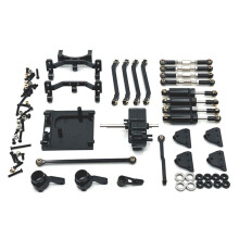 RC Car Upgrade Wave Box Pull Rod Bearing Set for 1/12 MN99S RC Car Upgrade Parts Black