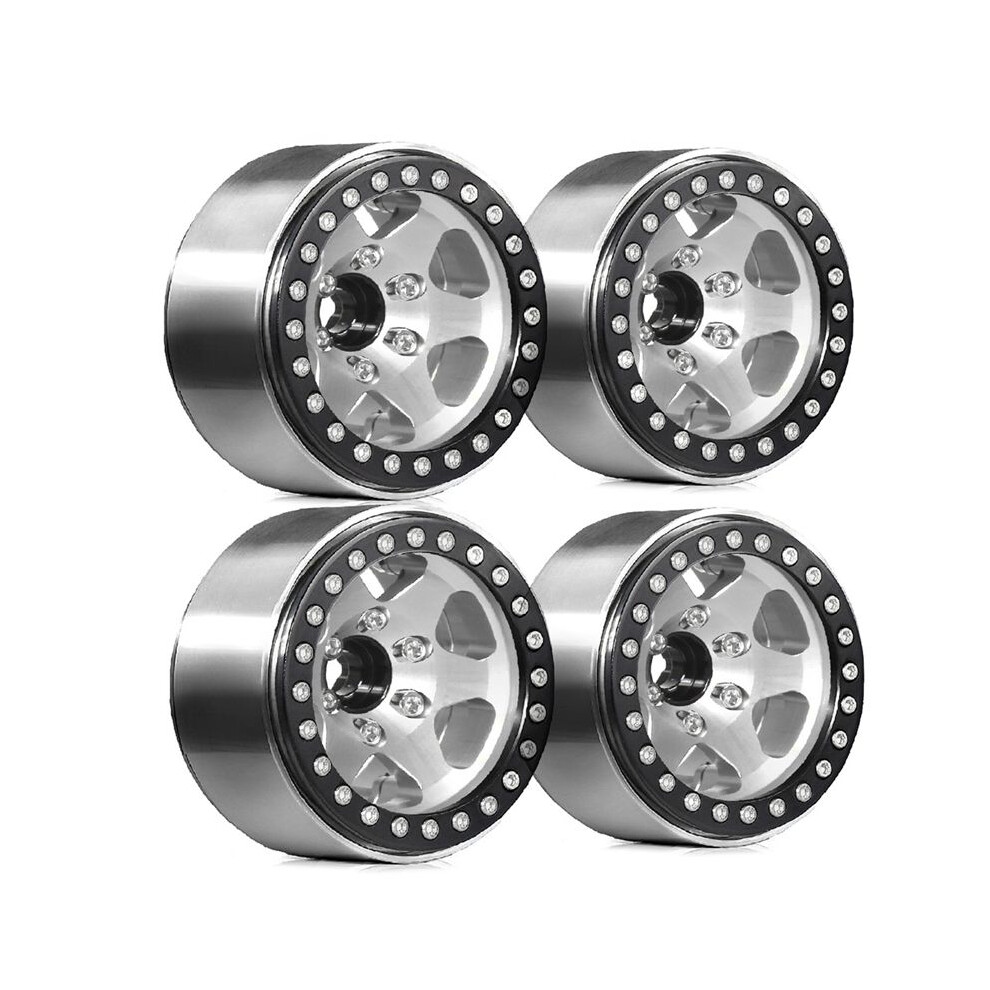 4Pcs Metal 1.9Inch Beadlock Wheel Rim Wheel Hub For 1/10 Rc Crawler Car Axial Scx10 Pro Capra Trx4/Rc4wd D90 Redcat C 6032010365583