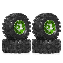 4 Stuks 57mm 1.0inch Metalen Beadlock Wielband Set voor 1/18 1/24 RC Crawler Auto TRX4M SCX24 AX24 FCX24 Groen