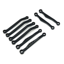 RC Auto Upgrade voor & Achter Vaste Stang Kit voor WPL 1/16 C64 RC Auto Upgrade Onderdelen Zwart