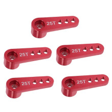 25T Aluminiumlegierung RC Auto Lenkservo Horn Arm für 1/10 1/8 RC Auto Crawler Teile Rot