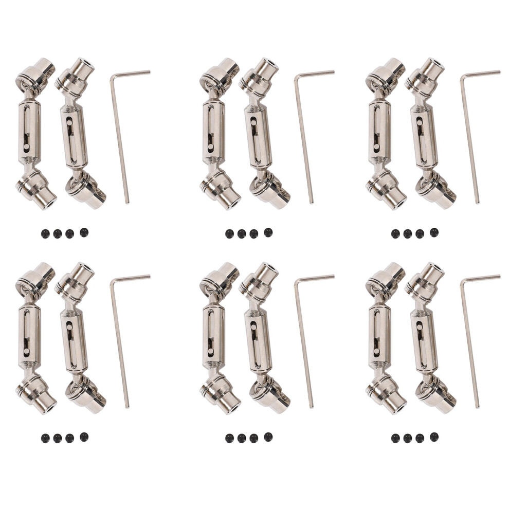 6X Ural Truck Rc Car Spare Parts Metal Front Rear Drive Shaft For Henglong Wpl Ural B36 B16 C14 C24 B24 4713096829160