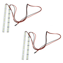 2X 24 LEDs Chassis Licht Aluminium LED Streifen 6V für 1/10 1/8 RC Auto Crawler Buggy