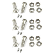 5X Metal Combiner Wheel Hub Hex Adapter with Bearing Upgrade Accessories for Wpl D12 1/10 Rc Truck Car Parts 5mm