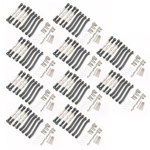 80X Metal Chassis Pull Rods Link Suspension Tie Rod for MN D90 D91 D96 D99 D99S MN90 MN99S 1/12 Black