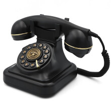 Vintage Landline Phone Retro Corded Telephone with Push Button Redial for Home Office Decor